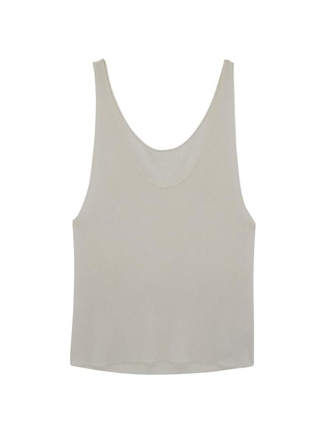 Womens Tank Top In Ribbed Knit Product Image