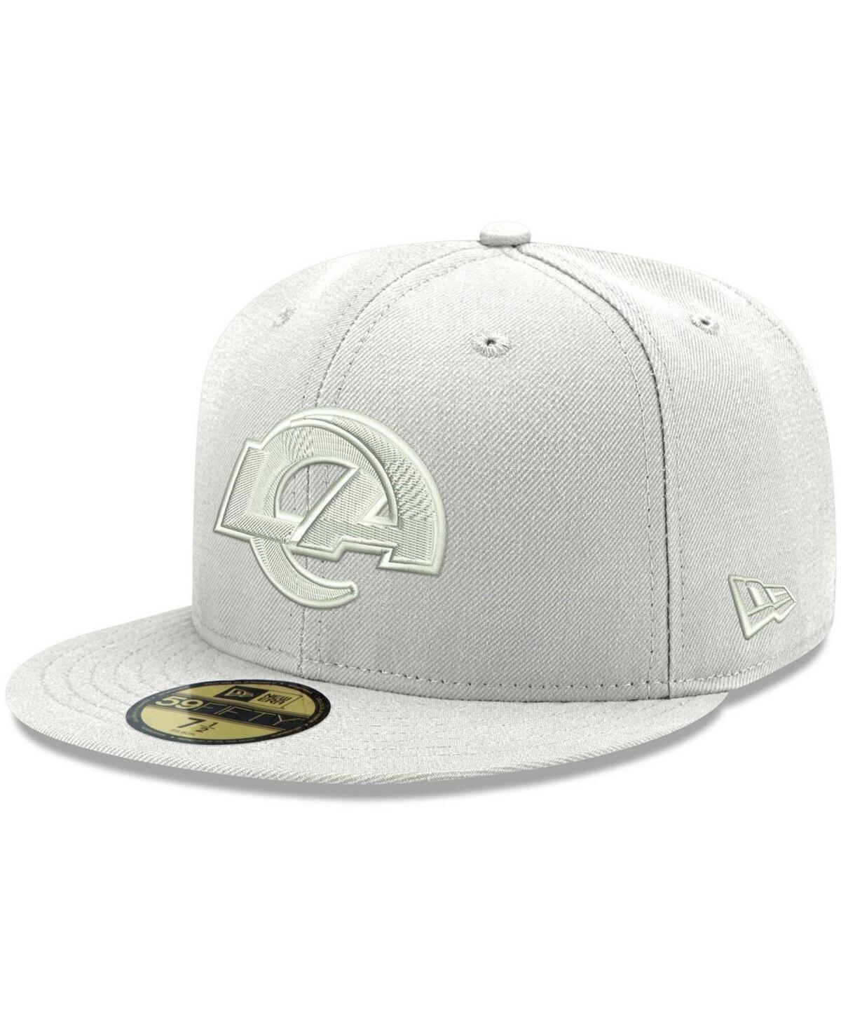 Mens Los Angeles Rams White Primary Logo 59FIFTY Fitted Hat - White Product Image