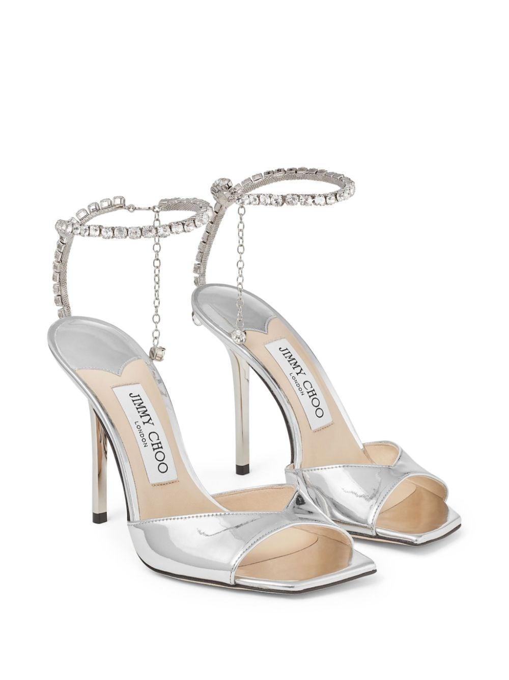 Saeda Sandal 100 In Silver/crystal Product Image