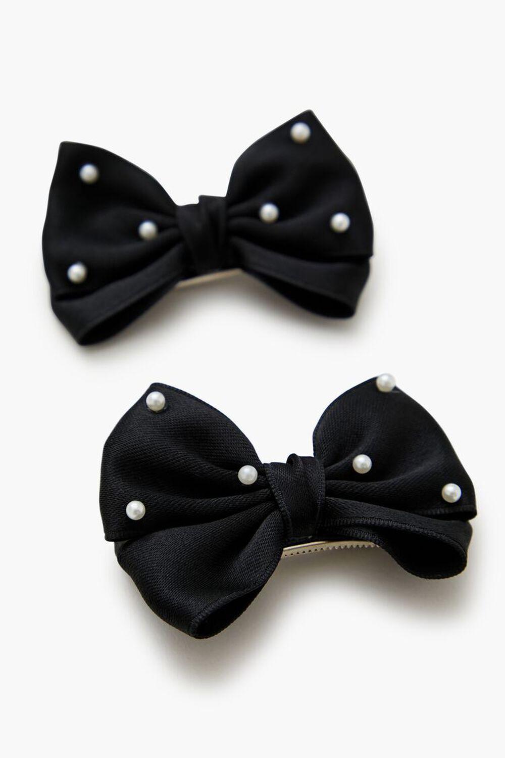 Faux Pearl Bow Hair Clip Set | Forever 21 Product Image