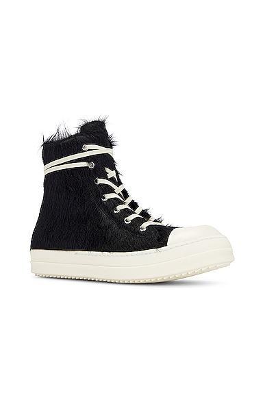 Rick Owens High Pony Sneaker In Black & Milk in Black Product Image