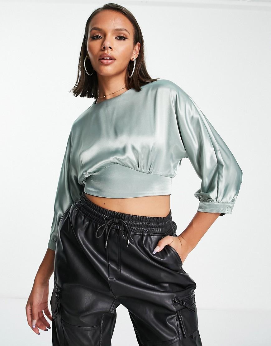 Trendyol balloon sleeve cropped blouse Product Image