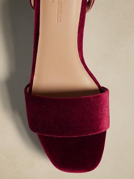 Velvet Platform Heels Product Image