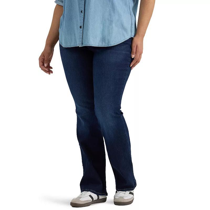 Plus Size Lee Flex Motion Straight-Leg Jeans, Womens Product Image