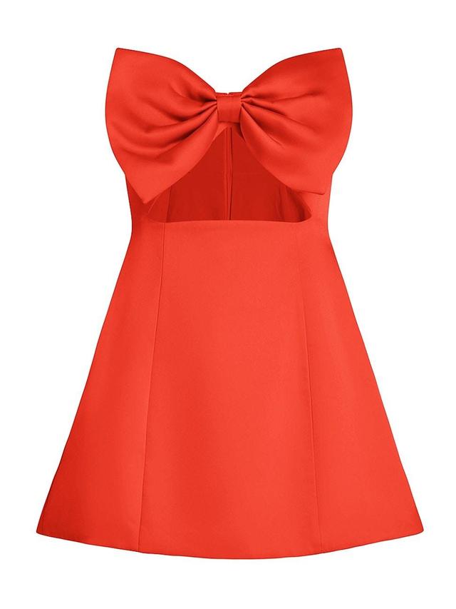 Womens Estelle Satin Bow Minidress Product Image