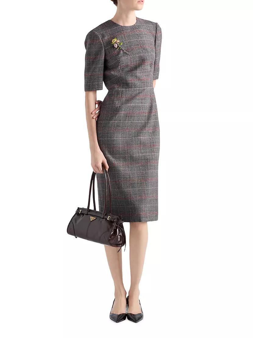 Prince-of-Wales Checked Midi-Dress Product Image