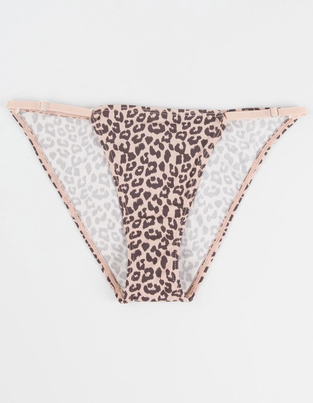 FULL TILT Micro Leopard Print Side Strap Bikini Panties Product Image