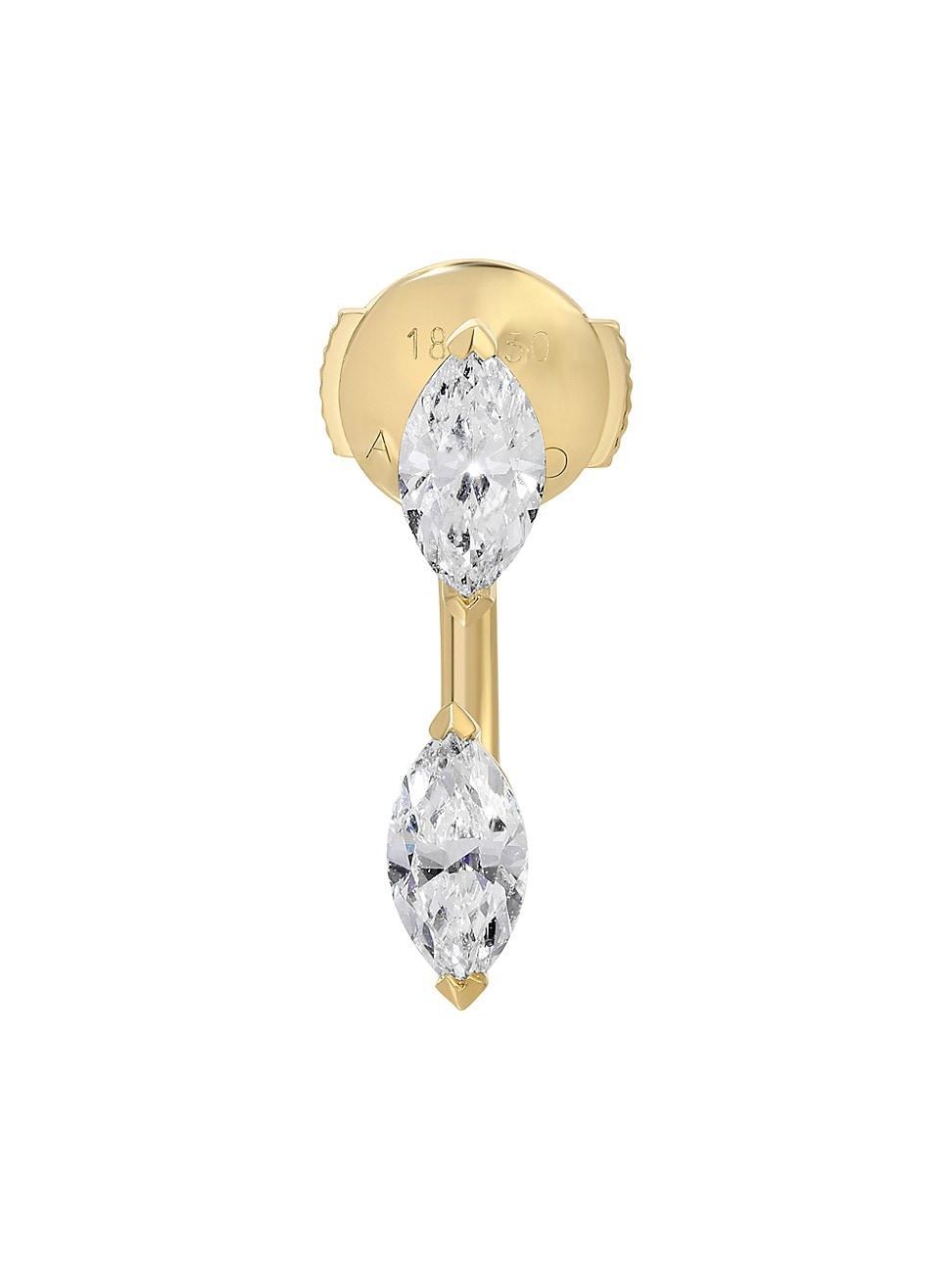 Womens Orbit Large18K Yellow Gold & 0.80 TCW Diamond Single Earring Product Image