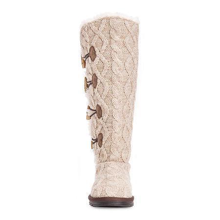 MUK LUKS Womens Felicity Boots Beig/Green Product Image