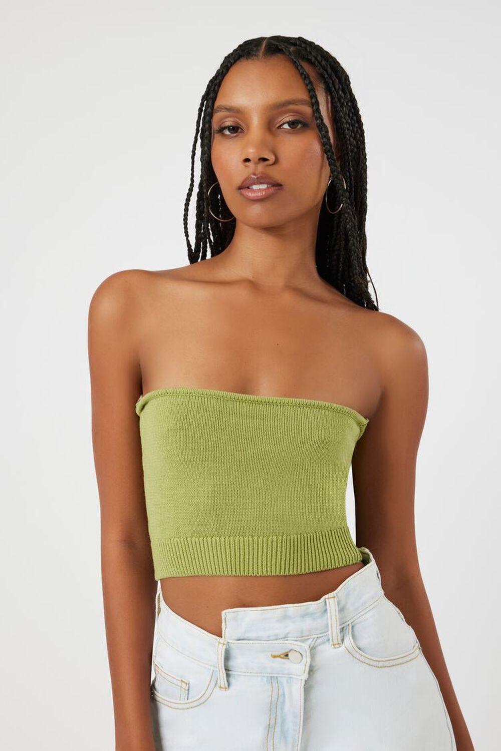 Cropped Sweater-Knit Tube Top | Forever 21 Product Image