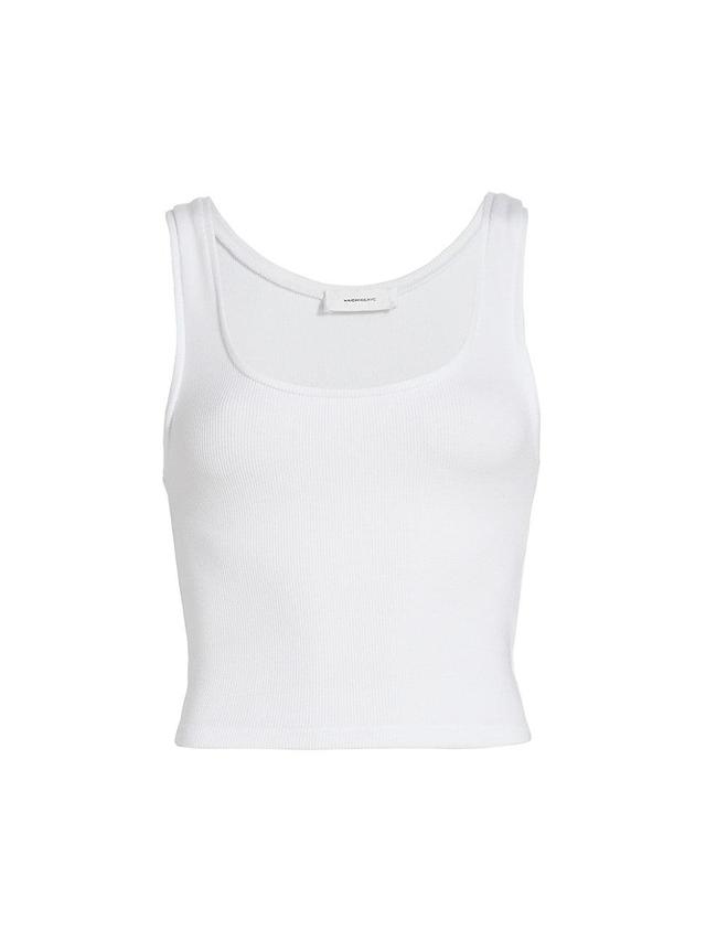 Womens Scoopneck Rib-Knit Tank Product Image