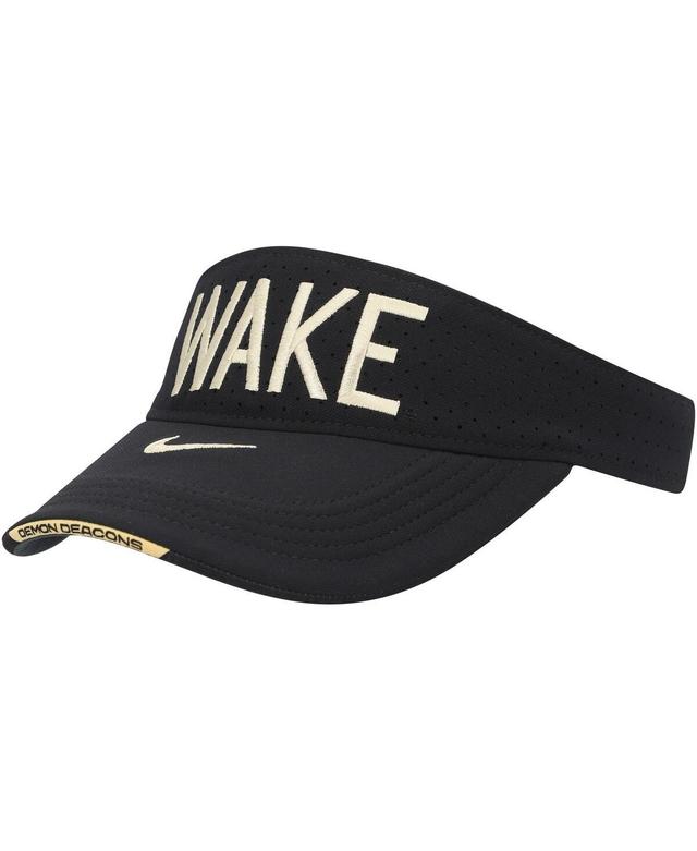 NIKE Men's  Black Wake Forest Demon Deacons 2023 Sideline Performance Adjustable Visor Product Image