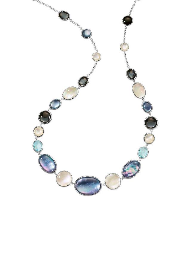 Womens Luce Sterling Silver & Multi-Stone Collar Necklace Product Image