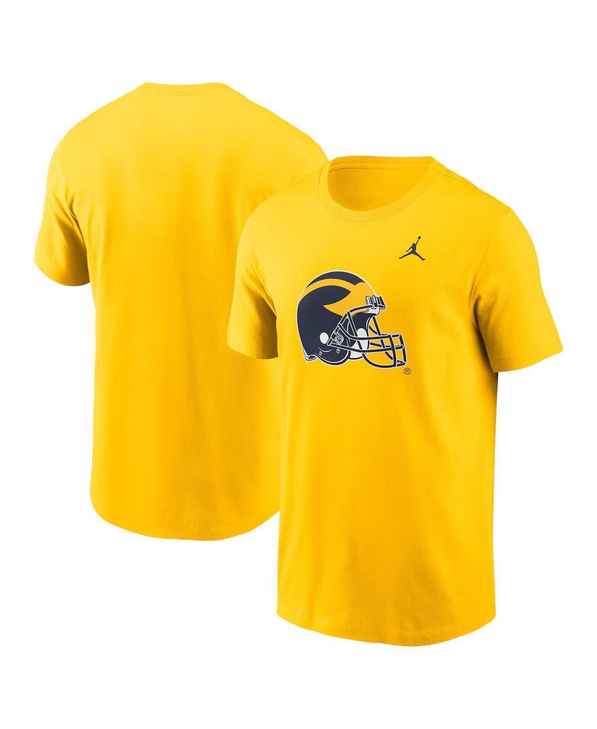 NIKE Jordan Men's Michigan Wolverines Primetime Evergreen Alternate Logo T-shirt In Navy Product Image