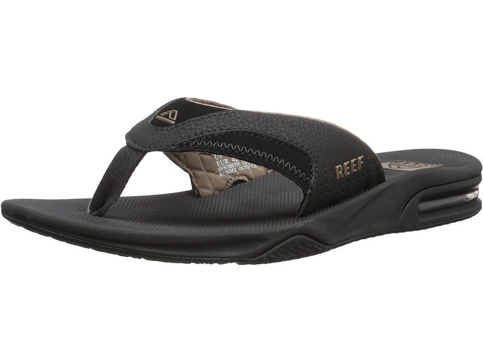 Reef Mens Fanning Thong Sandals with Bottle Opener - Black Product Image