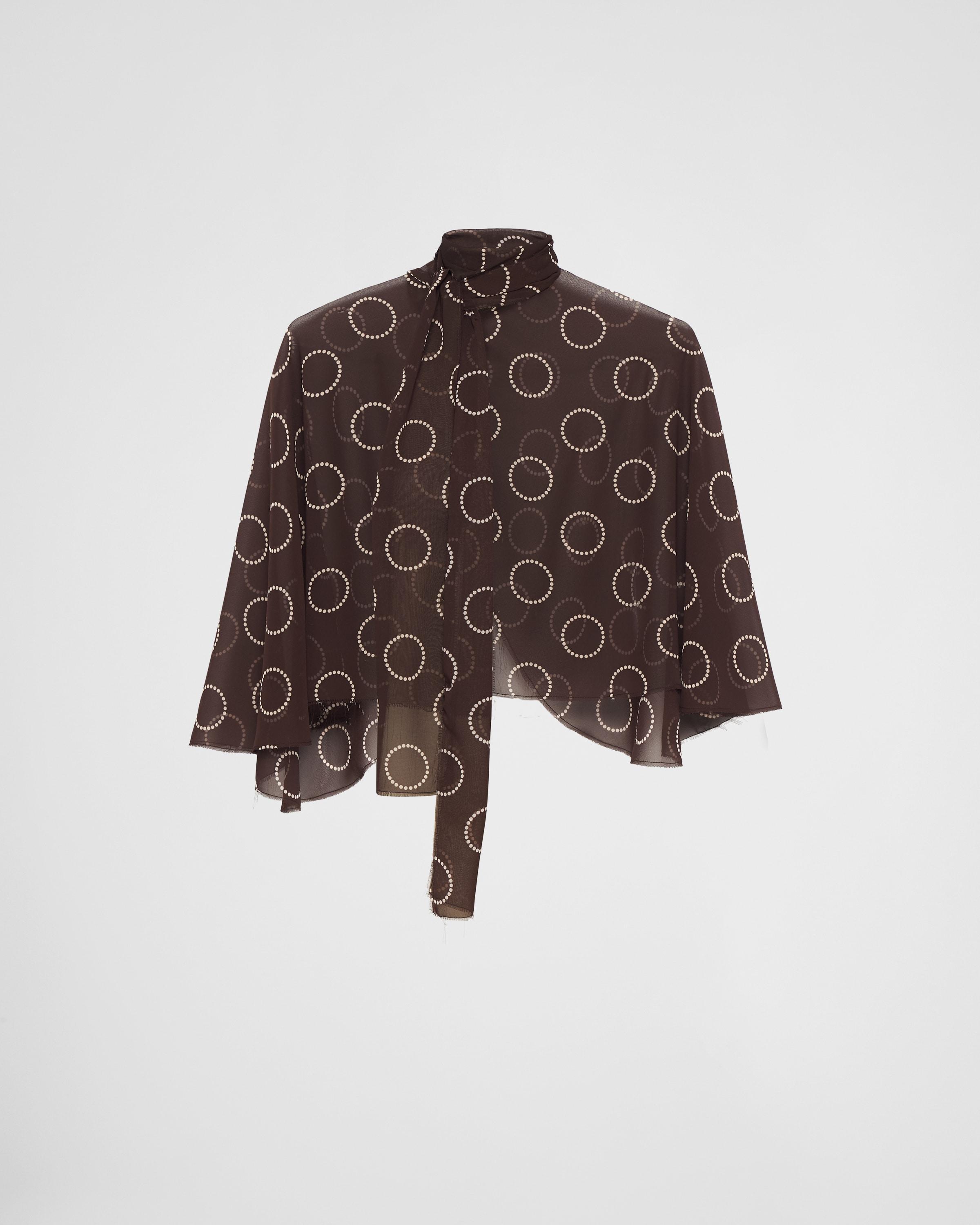 Print silk cape Product Image