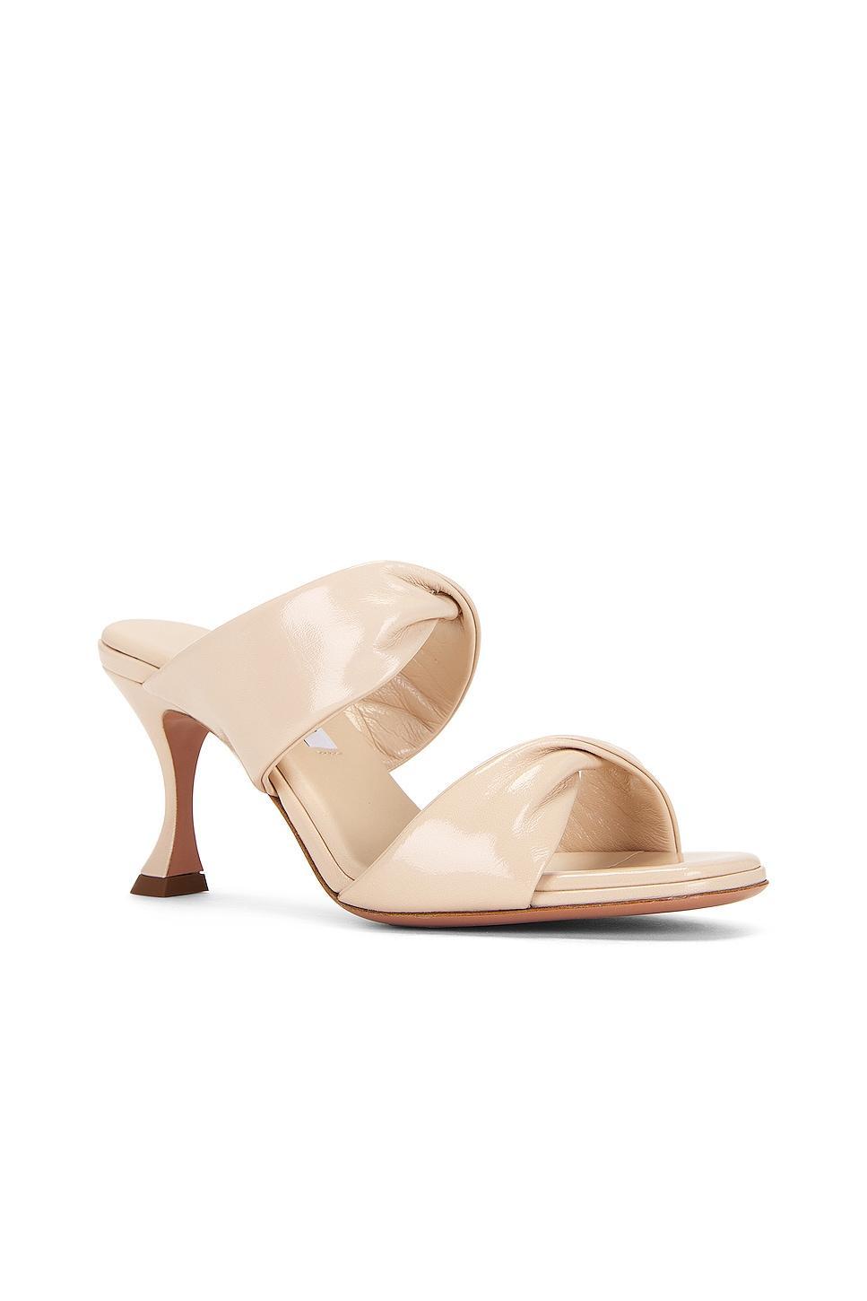 Aquazzura Twist 75 Sandal in Beige Product Image