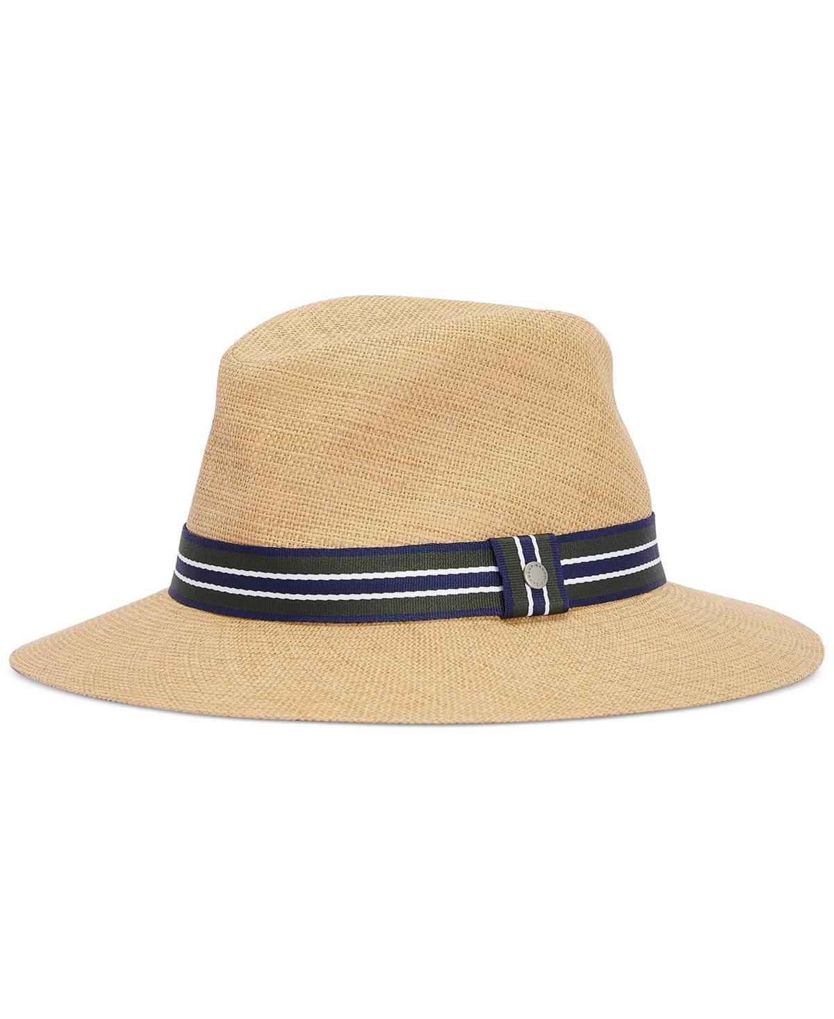 Barbour Mens Rothbury Summer Striped-Trim Fedora Hat Product Image