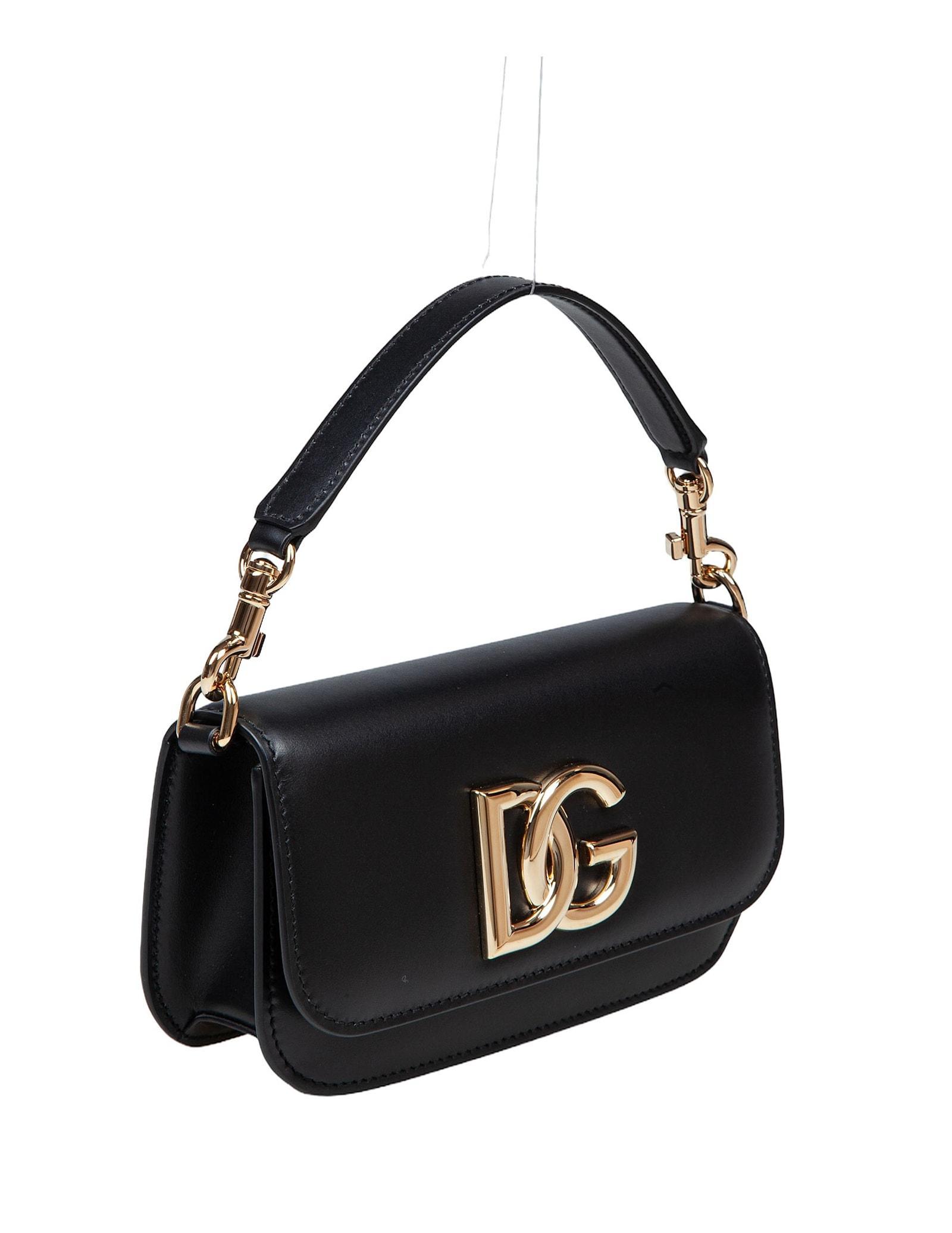 3.5 Leather Shoulder Bag With Dg Logo In Black Product Image