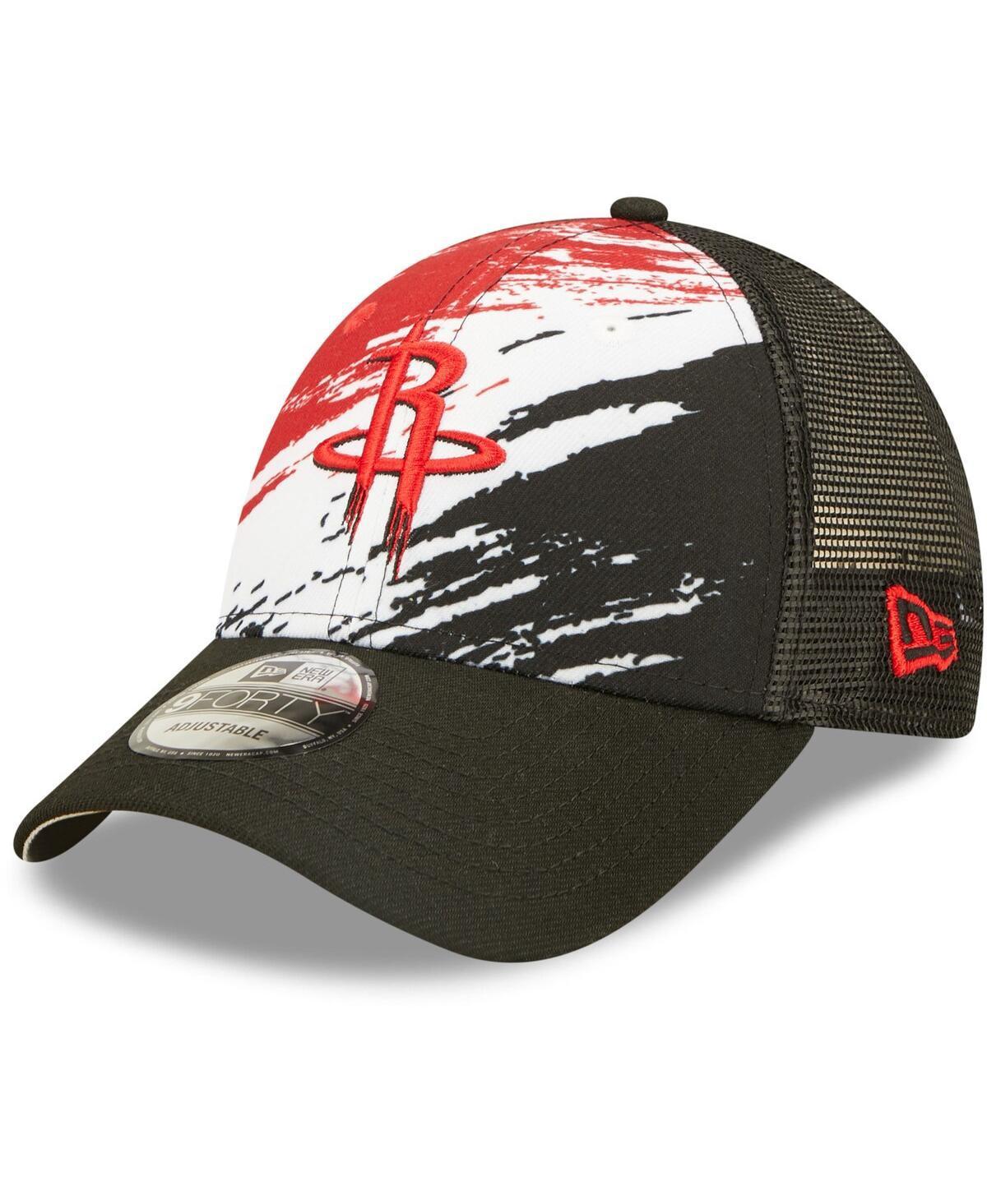 Mens New Era Houston Rockets Marble 9FORTY Trucker Snapback Hat Product Image