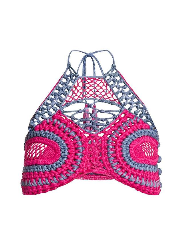 Womens Loto Crochet Cropped Top Product Image