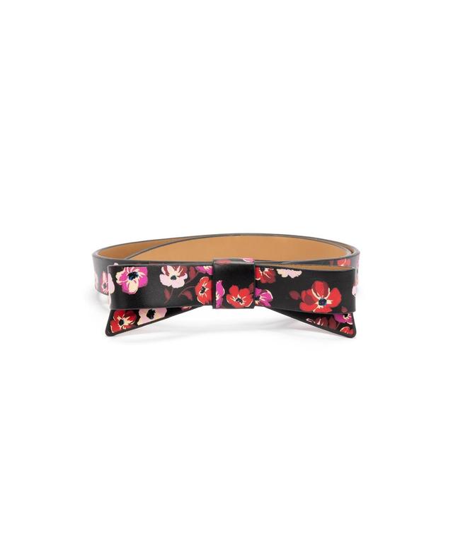 Kate Spade New York Womens 19mm Fall Poppies Bow Belt Product Image