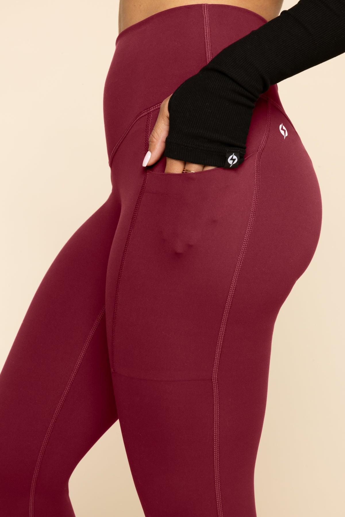 Supersculpt™ Leggings with Pockets - Crimson Product Image