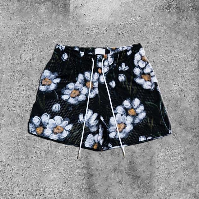 Hip Hop Flower Street Print Fashion Street Shorts Product Image