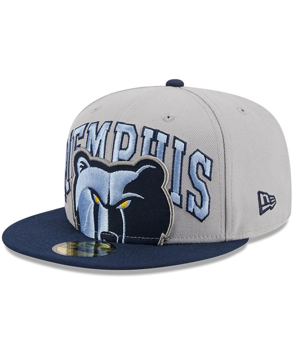 Mens New Era Gray/Navy Memphis Grizzlies Tip-Off Two-Tone 59FIFTY Fitted Hat Product Image