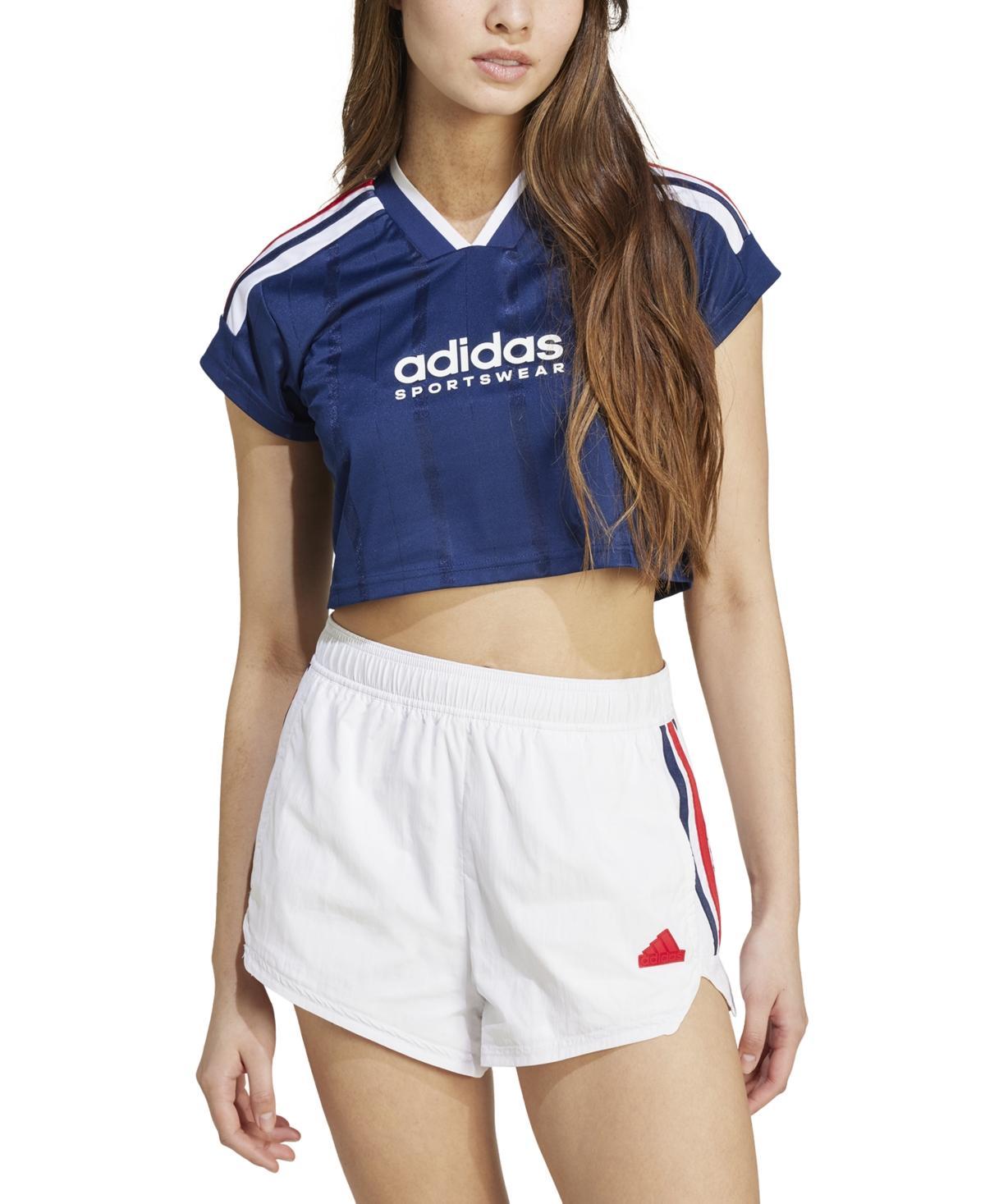 Adidas Women's Tiro Cut 3-Stripes Cropped Jersey Product Image