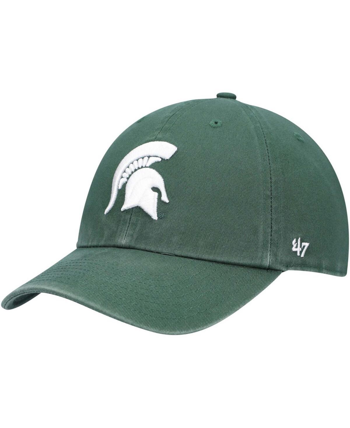 Mens Green Michigan State Spartans Clean Up Logo Adjustable Hat Product Image