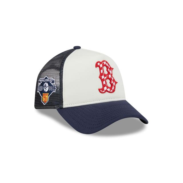 Boston Red Sox Checkered Flag 9FORTY A-Frame Trucker Hat Male Product Image