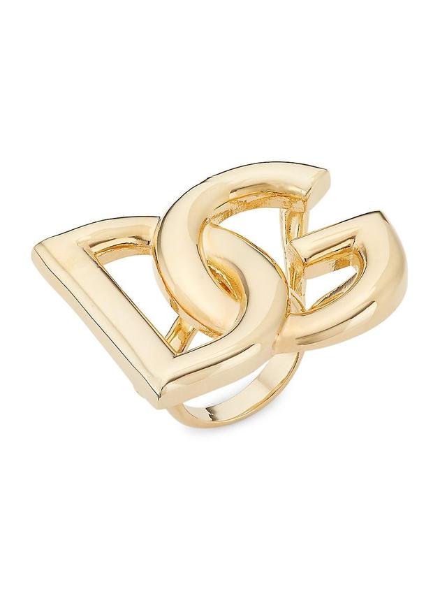 Womens Goldtone Monogram Ring Product Image