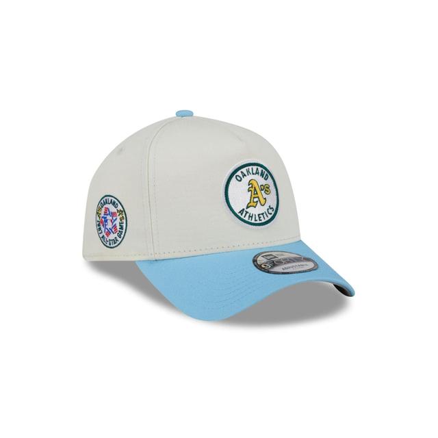 Oakland Athletics Chrome White 9FORTY A-Frame Snapback Hat Male Product Image