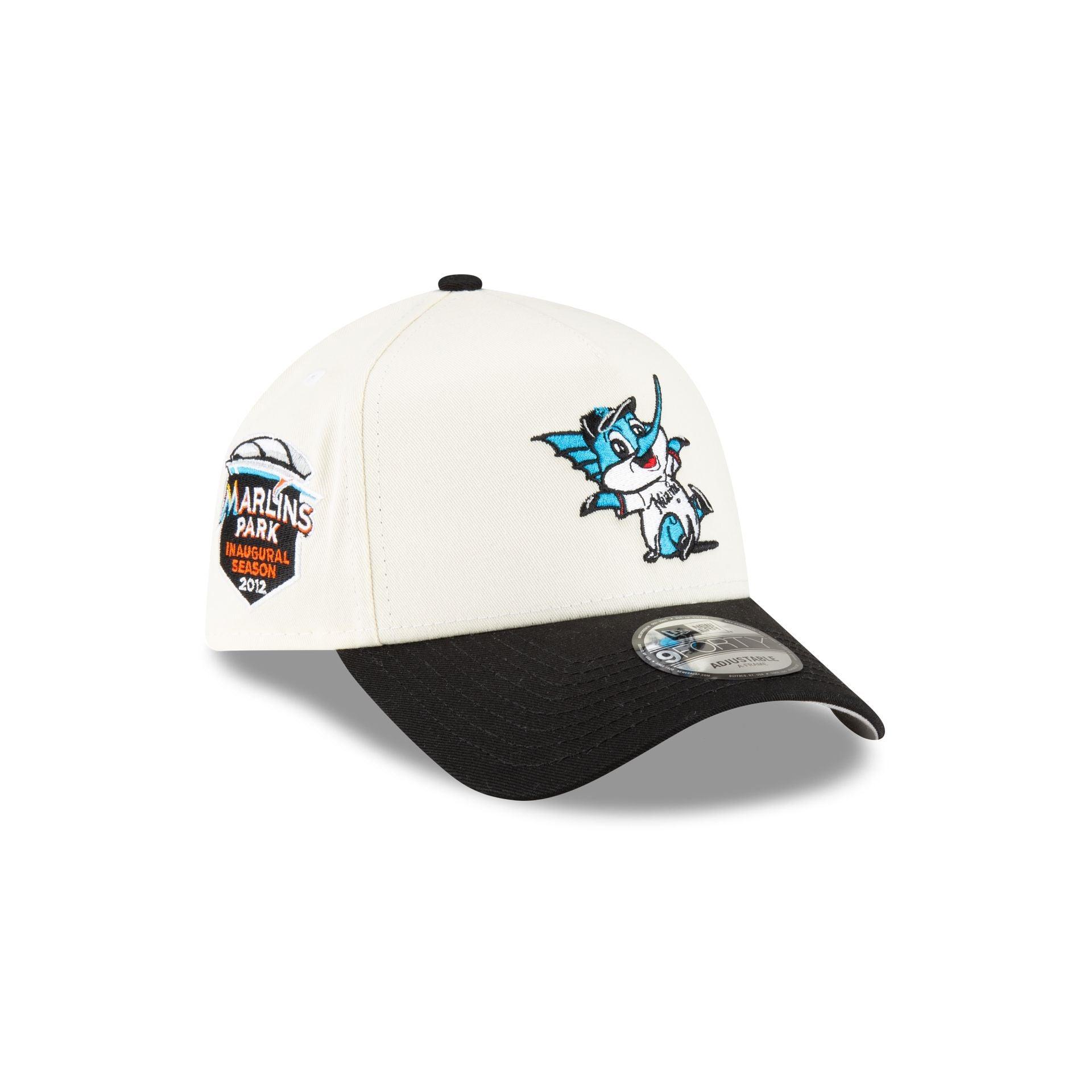 Miami Marlins Mini Mascot 9FORTY A-Frame Snapback Hat Male Product Image