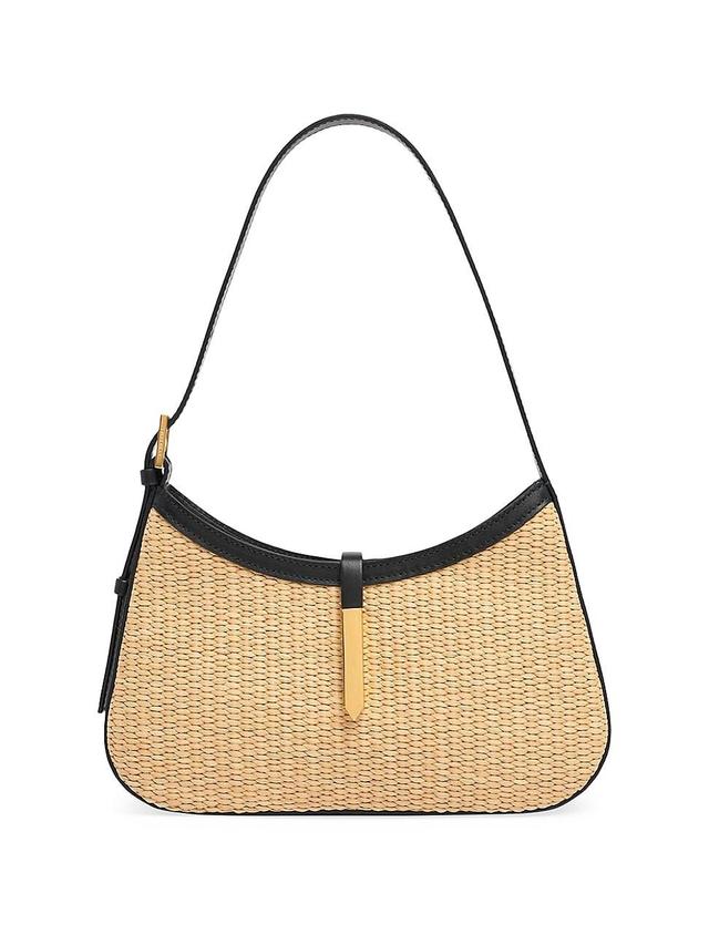 Womens Tokyo Raffia & Leather Shoulder Bag Product Image