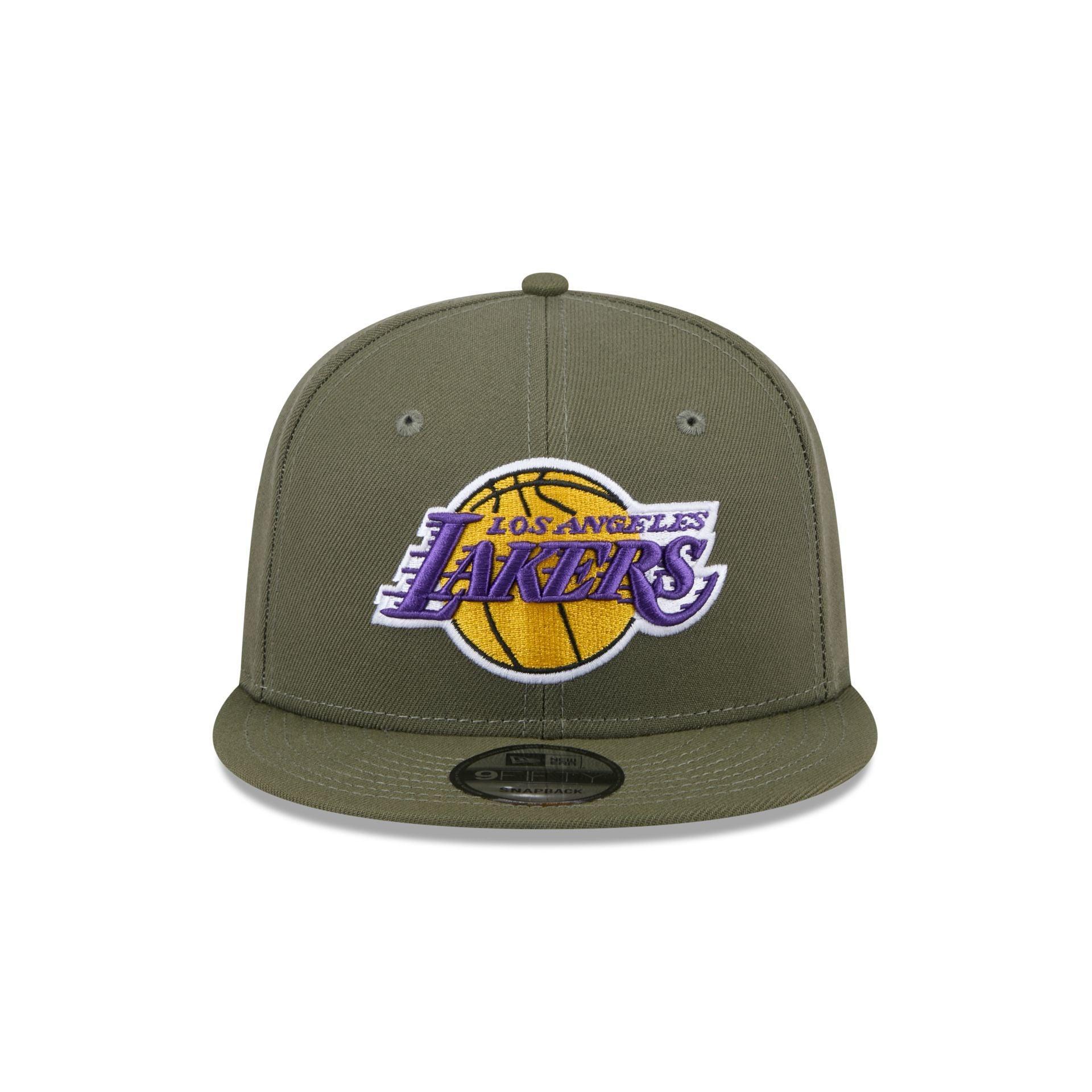 Los Angeles Lakers Olive 9FIFTY Snapback Hat Male Product Image