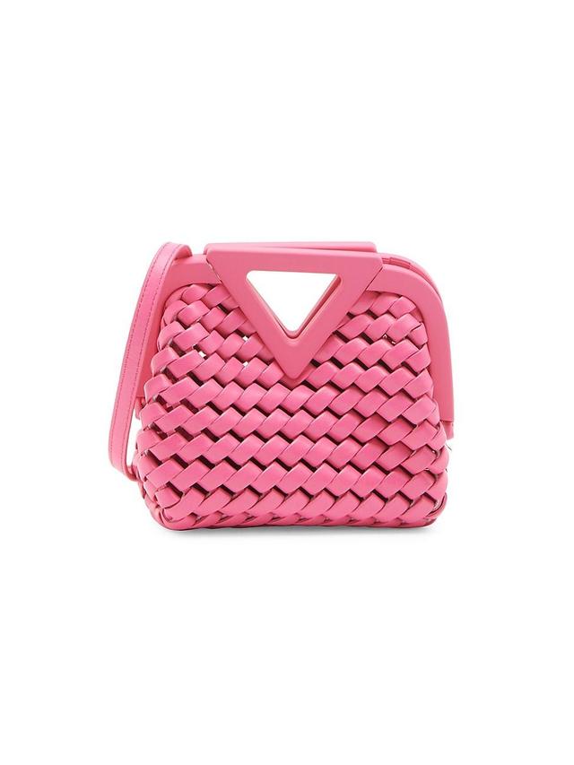 Womens Mini Point Leather Crossbody Bag Product Image