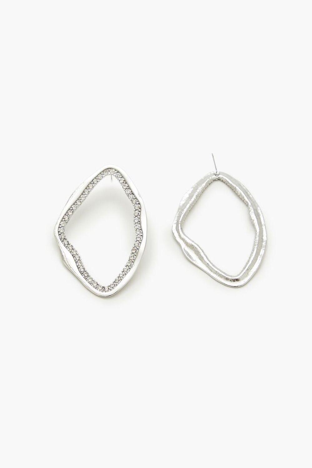 Geo Rhinestone Drop Earrings | Forever 21 Product Image