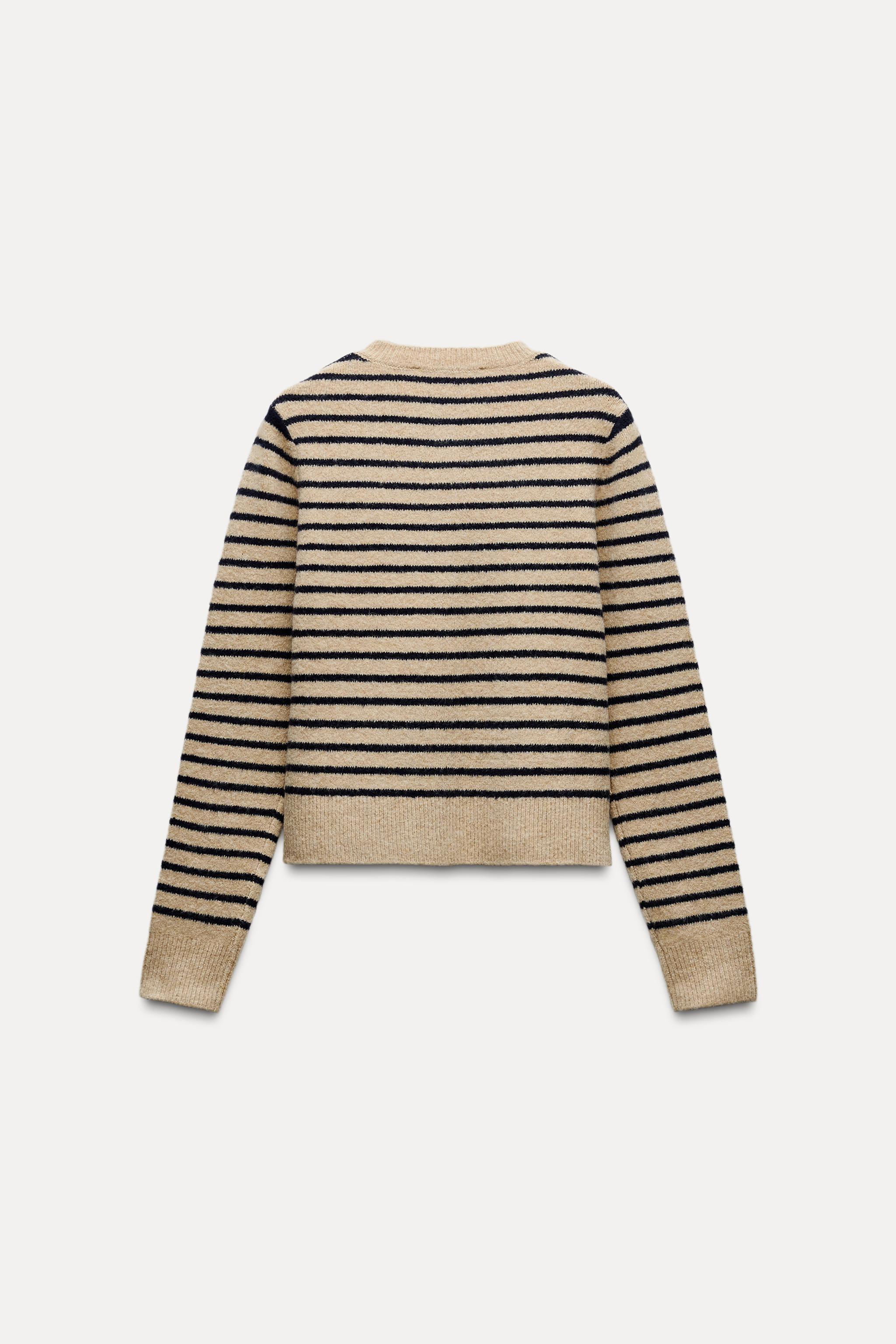 STRIPED KNIT CARDIGAN Product Image