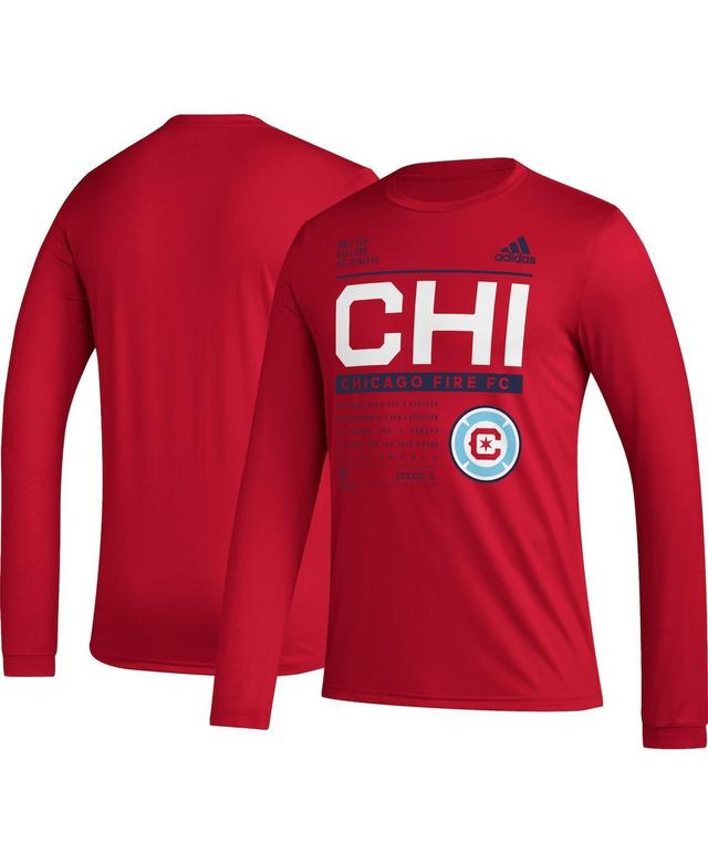 Adidas Mens Red Chicago Fire 2023 Club Dna Long Sleeve Aeroready T-Shirt Product Image