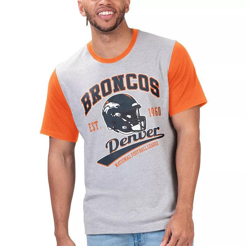 Mens G-III Sports by Carl Banks Gray Denver Broncos Black Label T-Shirt Product Image