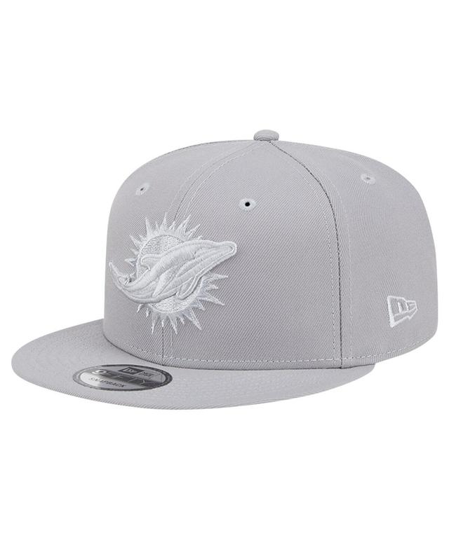 New Era Mens Gray Miami Dolphins Color Pack 9FIFTY Snapback Hat Product Image