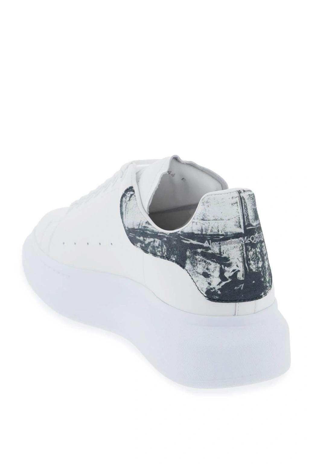 Leather Sneaker In White/ash Grey/multi Product Image