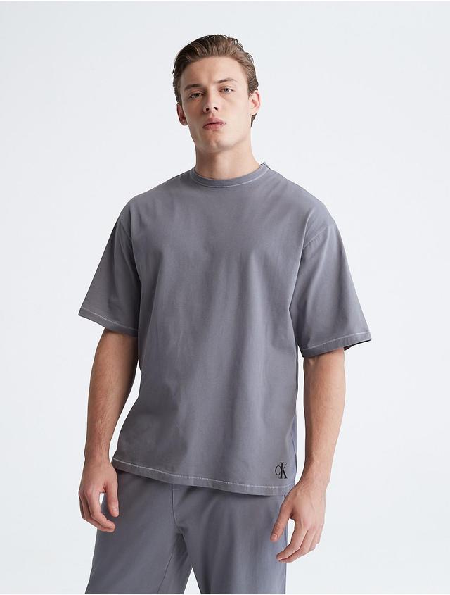 Calvin Klein Mens Flex Lounge Crewneck T-Shirt - Grey - S Product Image