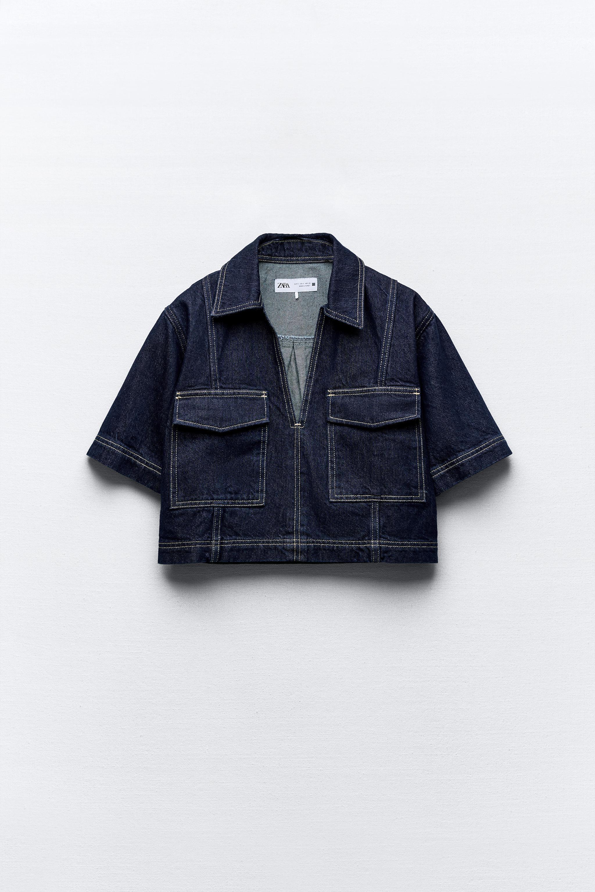 Z1975 CROPPED DENIM SHIRT Product Image