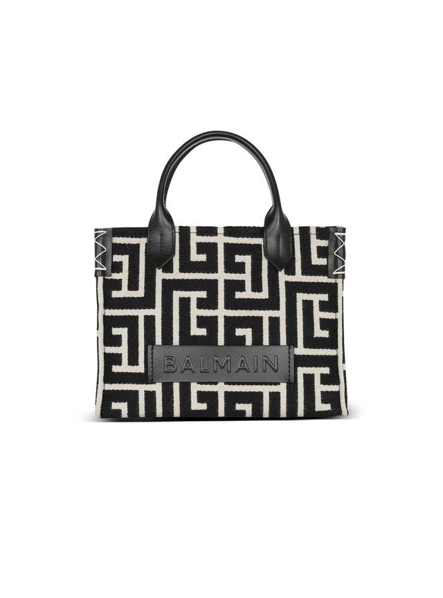 B-Army monogrammed jacquard and leather tote bag Product Image