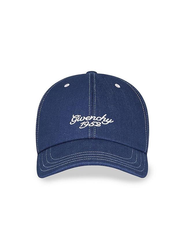 Men's Embroidered Logo Denim Baseball Cap Product Image