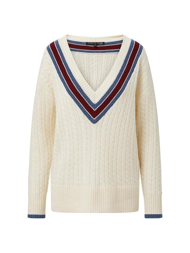 Womens Sibley Wool-Blend Cable-Knit Sweater Product Image