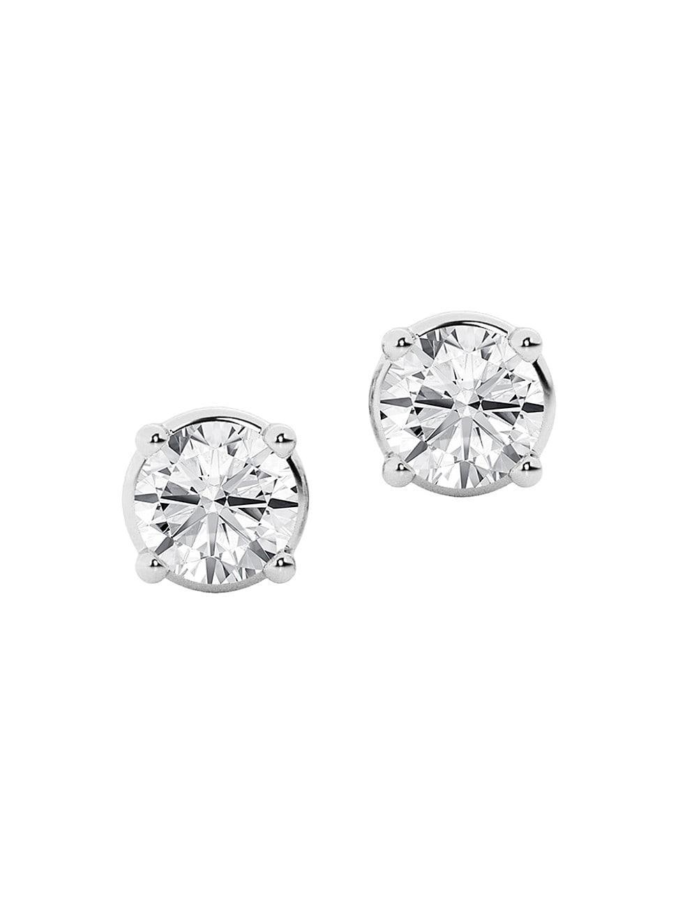 Womens Platinum & 0.5 TCW Natural Diamond Stud Earrings Product Image